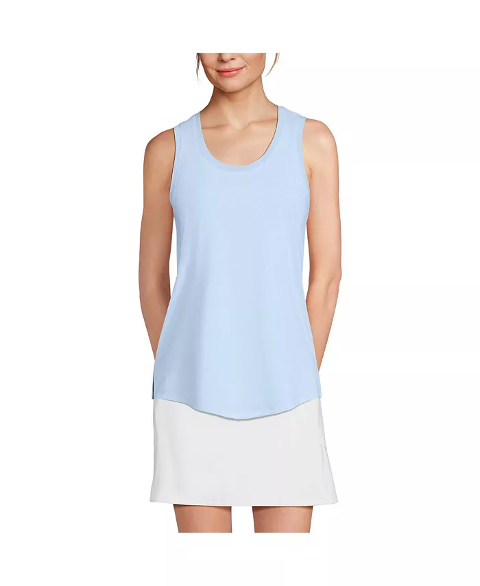 Женская майка-туника с круглым вырезом и асимметричным подолом без рукавов Power Performance Scoop Neck Curved Hem Tunic Tank Lands' End, синий
Женская майка-туника с круглым вырезом и асимметричным подолом без рукавов Power Performance Scoop Neck Curved Hem Tunic Tank Lands' End, синий