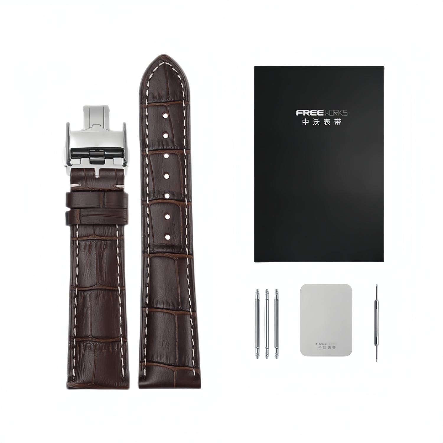 Zhongwo Часы Strap All Compatibility Cowhide Leather Material 22mm, Silver Butterfly Clasp-Brown Leather with Brown Thread
Zhongwo Часы Strap All Compatibility Cowhide Leather Material 22mm, Silver Butterfly Clasp-Brown Leather with Brown Thread