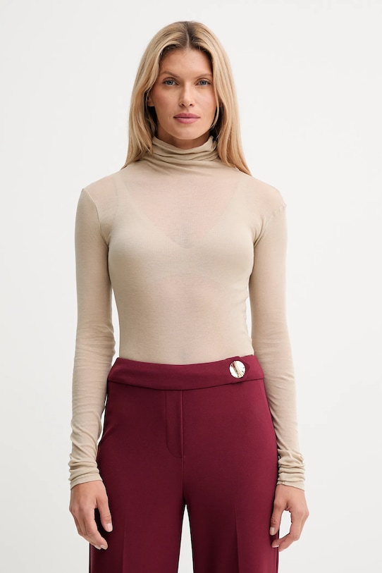 Хлопковая футболка с длинным рукавом ML COL ROULE American Vintage, бежевый
Хлопковая футболка с длинным рукавом ML COL ROULE American Vintage, бежевый