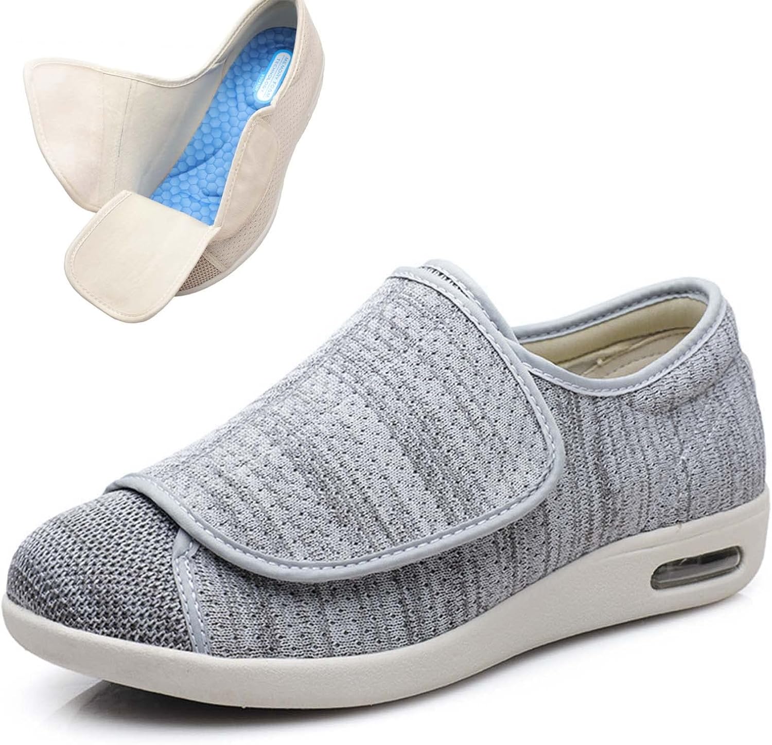 Мужские кроссовки с широкой посадкой, регулируемой застежкой, легкие, дышащие, для отекших ног и прогулок при отеках Generic, светло-серый
Мужские кроссовки с широкой посадкой, регулируемой застежкой, легкие, дышащие, для отекших ног и прогулок при отеках Generic, светло-серый