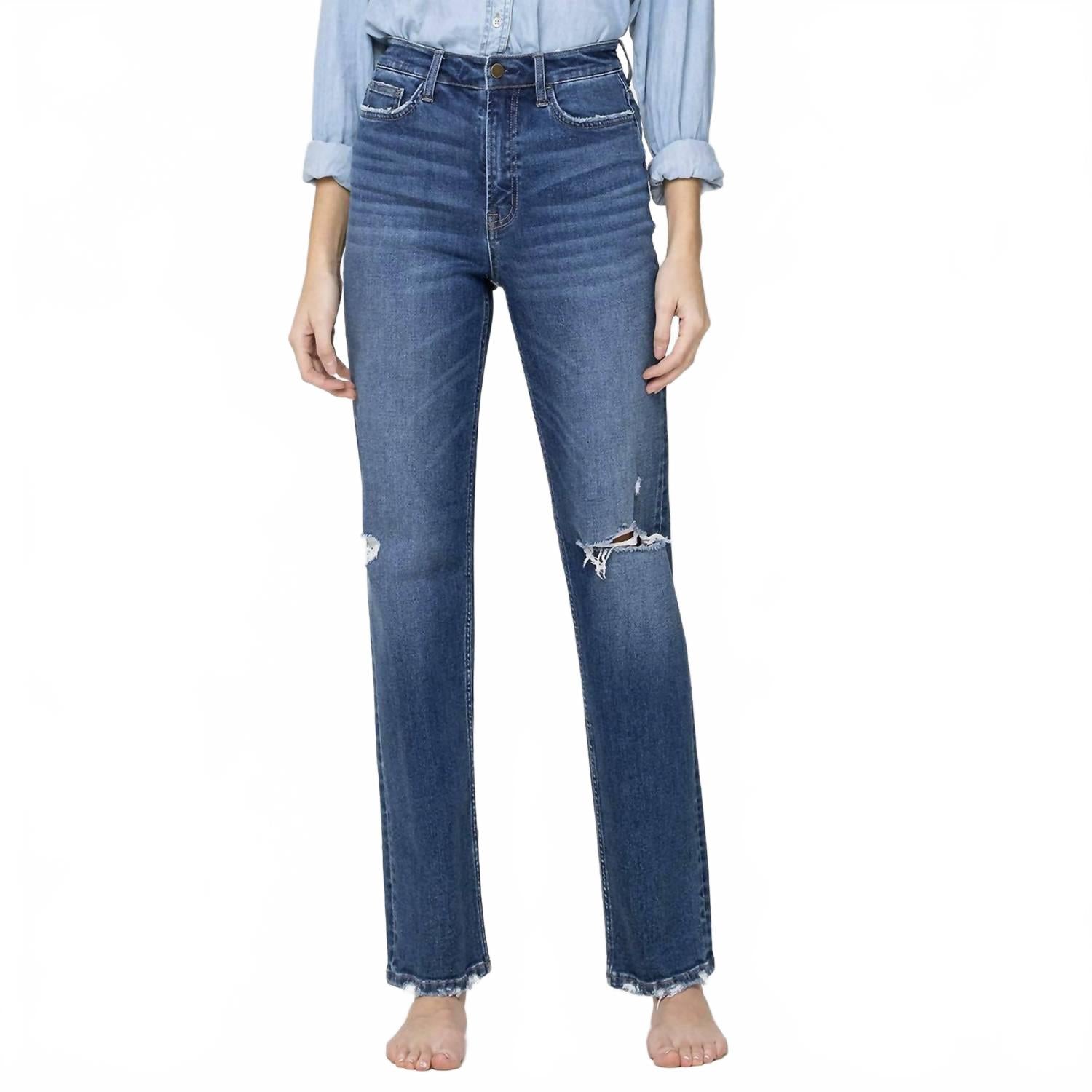 Джинсы 90-х Super High Rise Straight в винтажном дениме FLYING MONKEY, Vintage Denim
Джинсы 90-х Super High Rise Straight в винтажном дениме FLYING MONKEY, Vintage Denim