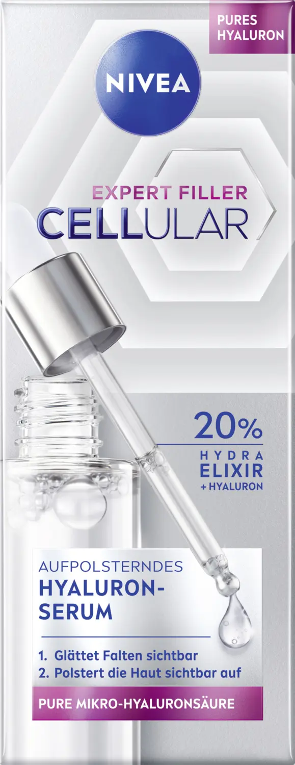 Сыворотка для лица NIVEA Cellular Expert Filler Aufpolsterndes Hyaluron-Serum
Сыворотка для лица NIVEA Cellular Expert Filler Aufpolsterndes Hyaluron-Serum