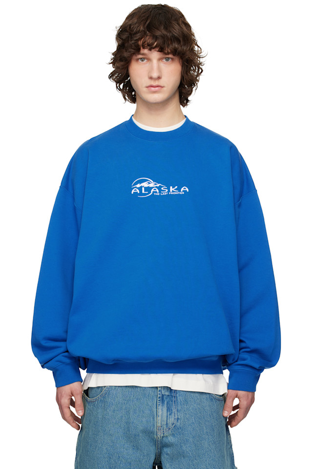 Туристическая толстовка с надписью «Аляска» Vetements, синий
Туристическая толстовка с надписью «Аляска» Vetements, синий
