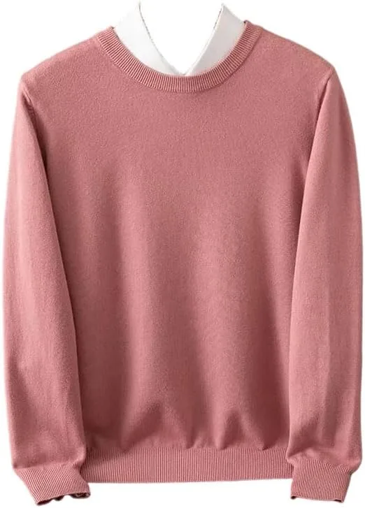 Мужской свитер из мериносовой шерсти с круглым вырезом и длинными рукавами
Мужской свитер из мериносовой шерсти с круглым вырезом и длинными рукавами