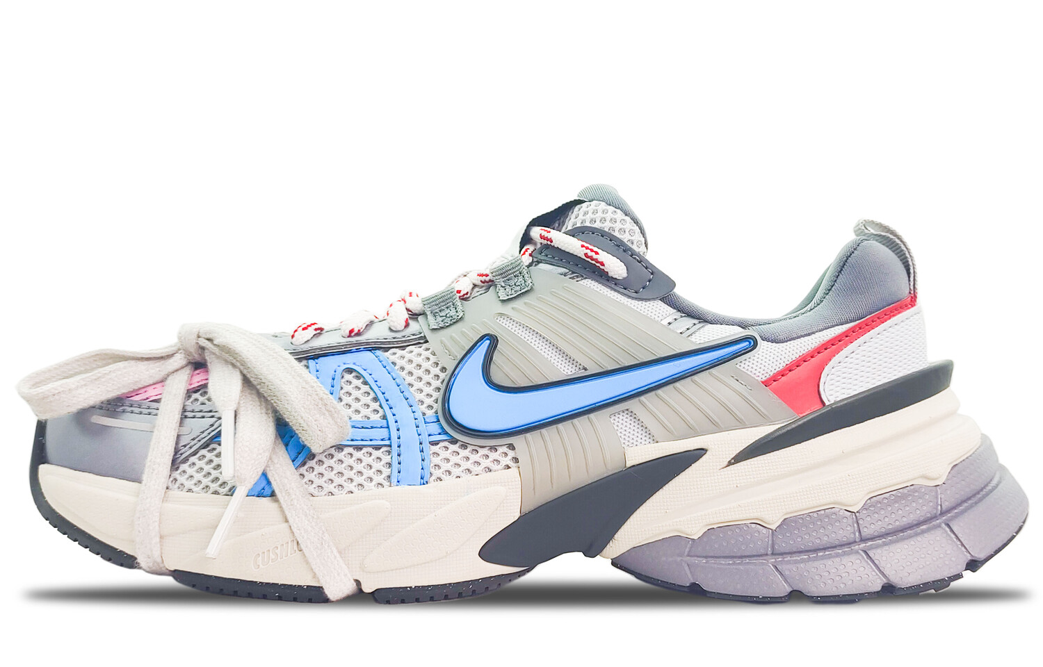Кроссовки для бега V2K Run женские с низким верхом, синие/красные Nike 
Кроссовки для бега V2K Run женские с низким верхом, синие/красные Nike