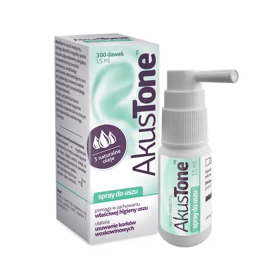 Akustone спрей для гигиены ушей, 15 ml
Akustone спрей для гигиены ушей, 15 ml