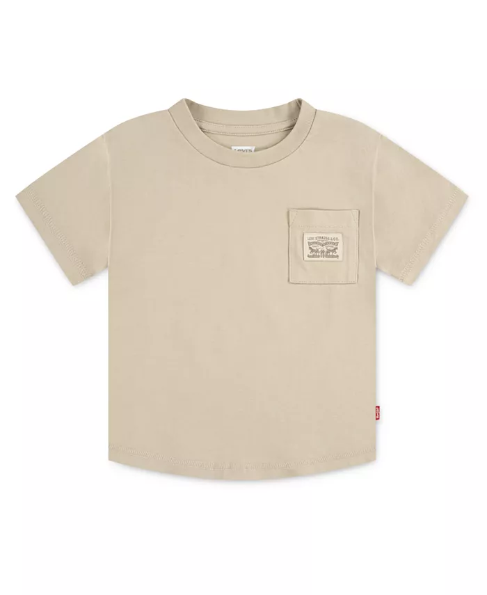 Футболка для больших мальчиков с закругленным подолом и накладным карманом Levi's, серый
Футболка для больших мальчиков с закругленным подолом и накладным карманом Levi's, серый