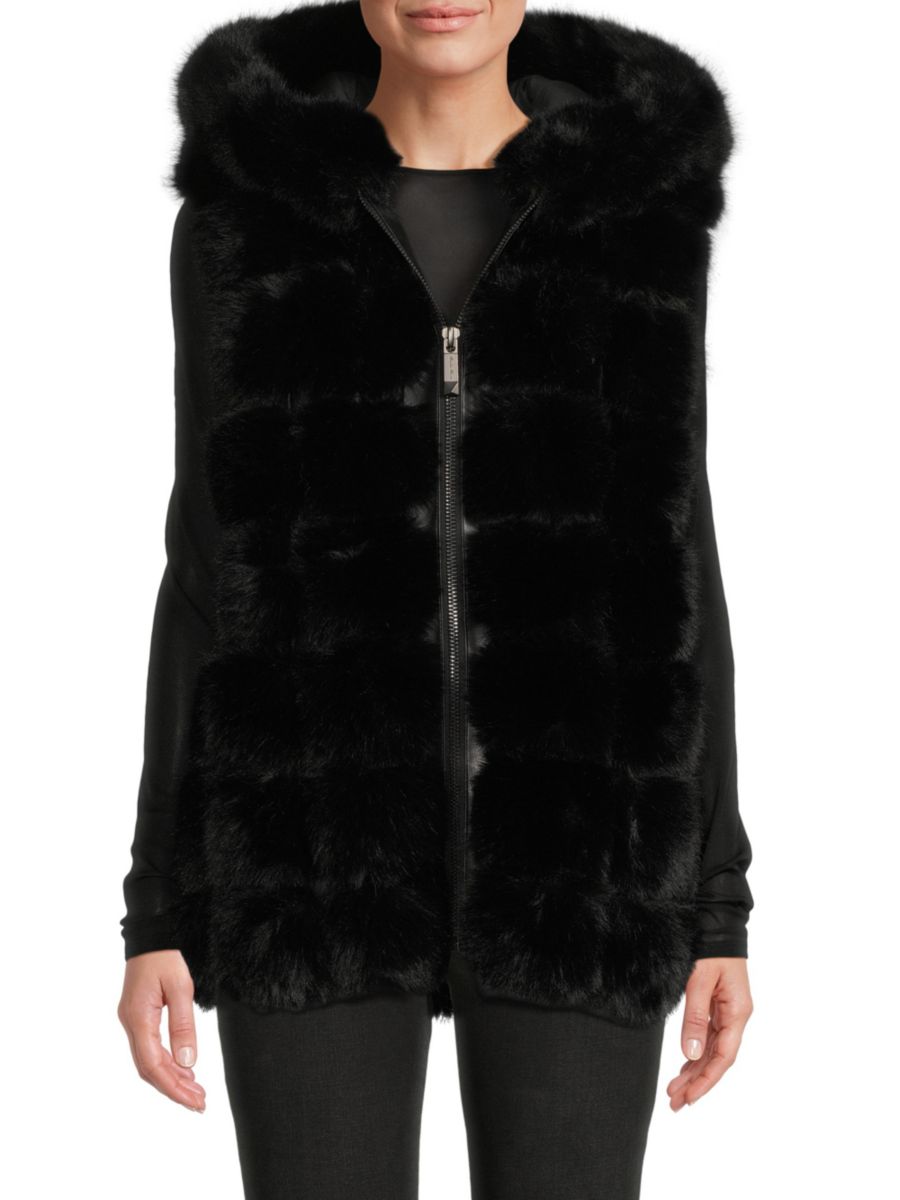 Жилет с капюшоном из искусственного меха BELLE FARE, черный
Жилет с капюшоном из искусственного меха BELLE FARE, черный