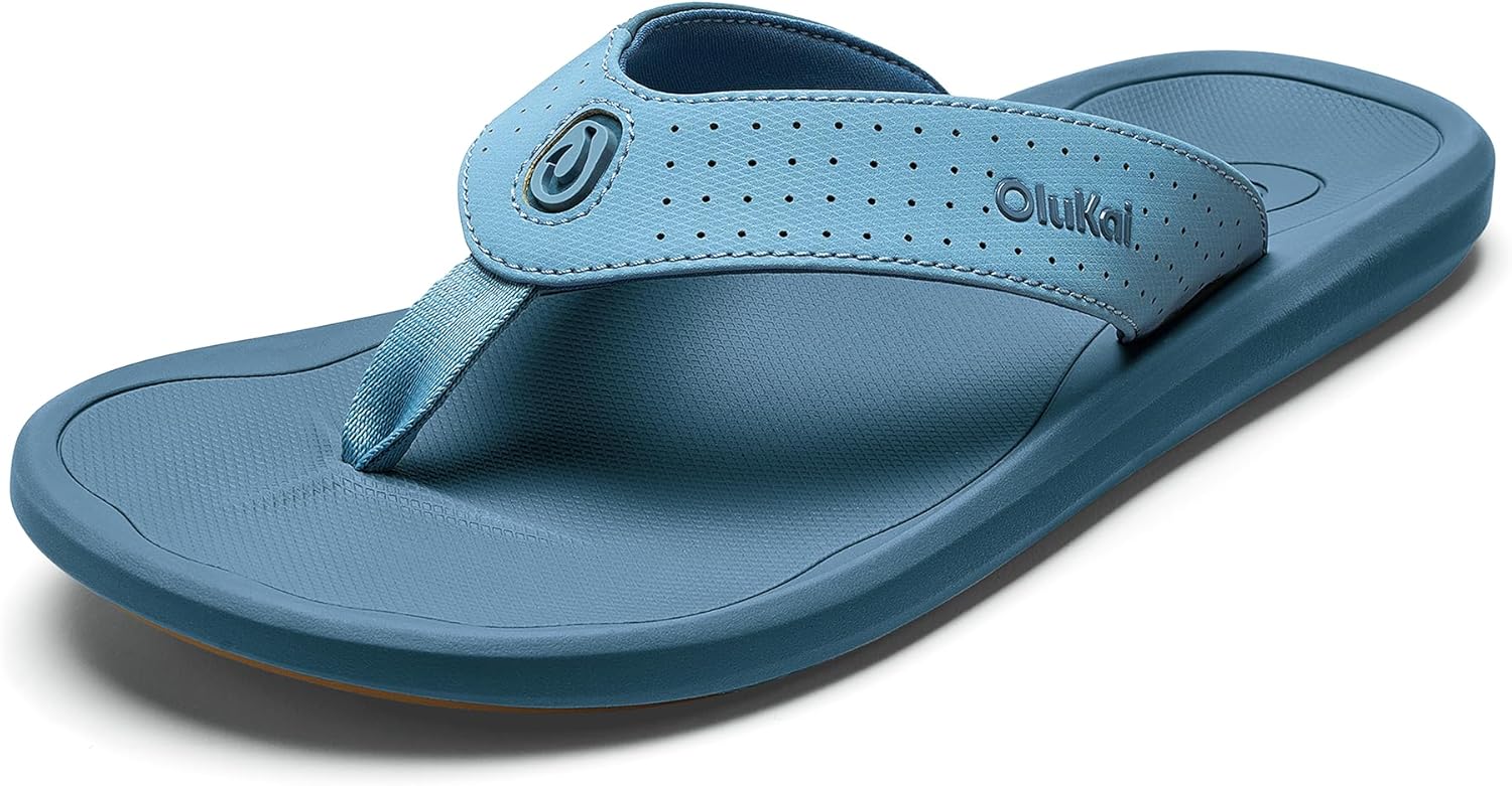 Мужские пляжные сандалии OLUKAI Ki'i, быстро сохнущие шлепанцы, водостойкие и легкие, с литой стелькой и ультракомфортной посадкой, синий
Мужские пляжные сандалии OLUKAI Ki'i, быстро сохнущие шлепанцы, водостойкие и легкие, с литой стелькой и ультракомфортной посадкой, синий
