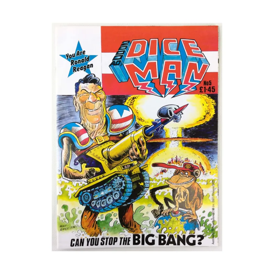 Журнал #5 "You Are Ronald Reagan, Can You Stop The Big Bang, Rogue Trooper", 2000 AD's Dice Man
Журнал #5 "You Are Ronald Reagan, Can You Stop The Big Bang, Rogue Trooper", 2000 AD's Dice Man