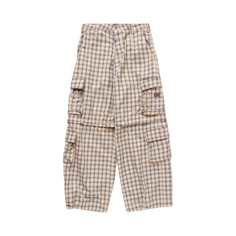 Брюки ERL Zip Off Plaid Cargo Pants, Beige/Blue
Брюки ERL Zip Off Plaid Cargo Pants, Beige/Blue