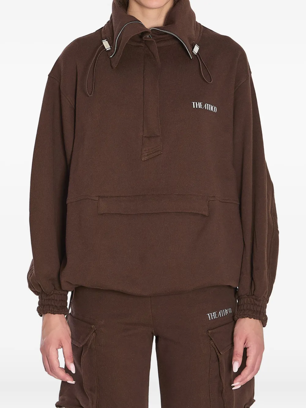 Толстовка с воротником на молнии The Attico, коричневый
Толстовка с воротником на молнии The Attico, коричневый