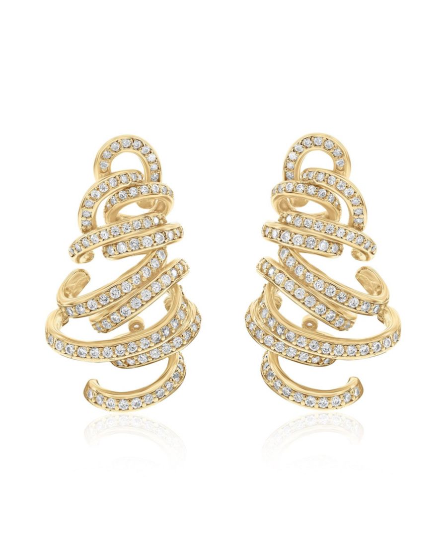 Серьги-подвески Suzy Levian Gala Collection из стерлингового серебра с кубическим цирконием в виде спирали Suzy Levian New York, Gold
Серьги-подвески Suzy Levian Gala Collection из стерлингового серебра с кубическим цирконием в виде спирали Suzy Levian New York, Gold