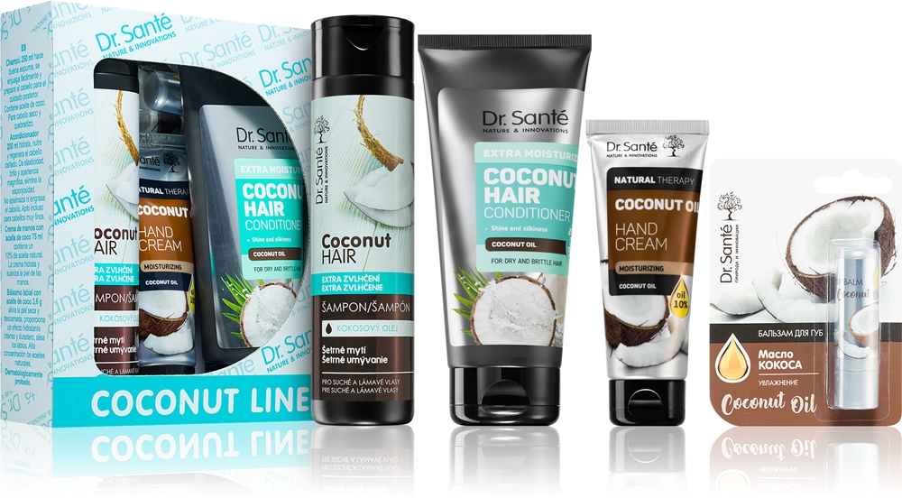 Подарочный набор «Кокос» для сухих и ломких волос Dr. Santé
Подарочный набор «Кокос» для сухих и ломких волос Dr. Santé