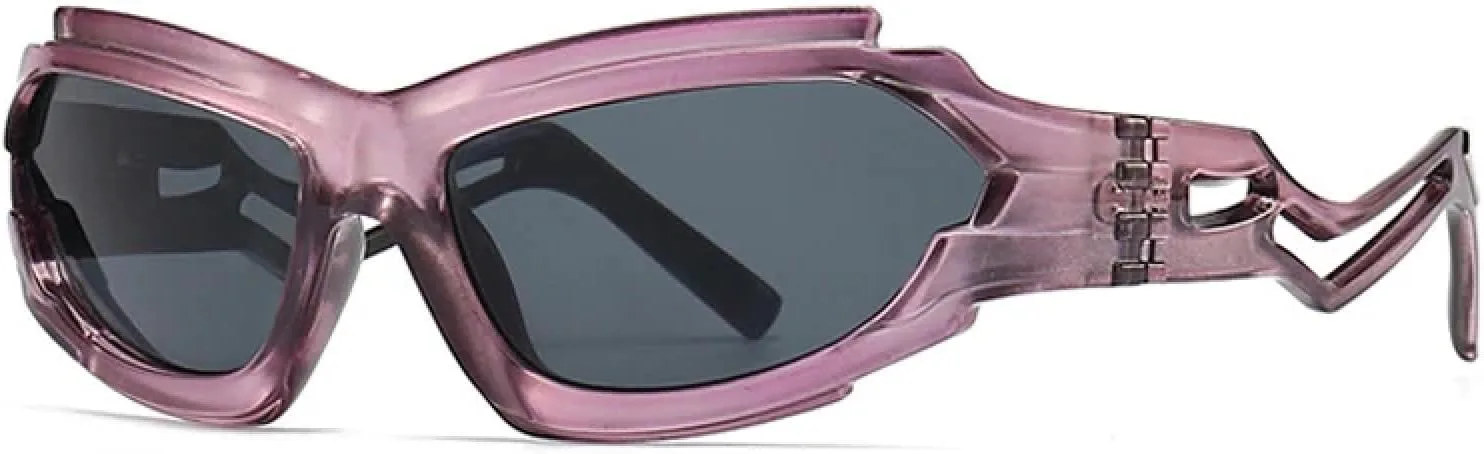 Винтажные женские солнцезащитные очки «кошачий глаз» неправильной формы, модные, с полыми дужками, мужские, с защитой от УФ-излучения UV400 HHZZYVY, Purple Grey
Винтажные женские солнцезащитные очки «кошачий глаз» неправильной формы, модные, с полыми дужками, мужские, с защитой от УФ-излучения UV400 HHZZYVY, Purple Grey