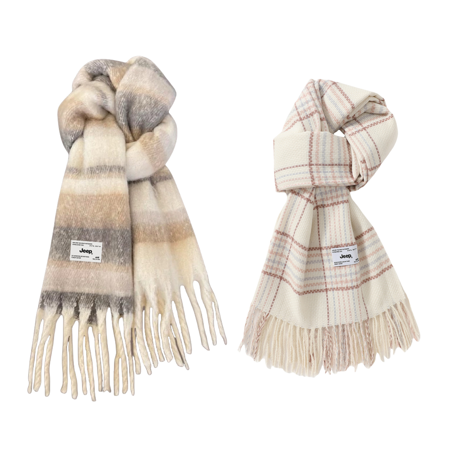 Jeep Вязаный шарф унисекс, Ecru Cs008+Light Khaki Cs004
Jeep Вязаный шарф унисекс, Ecru Cs008+Light Khaki Cs004