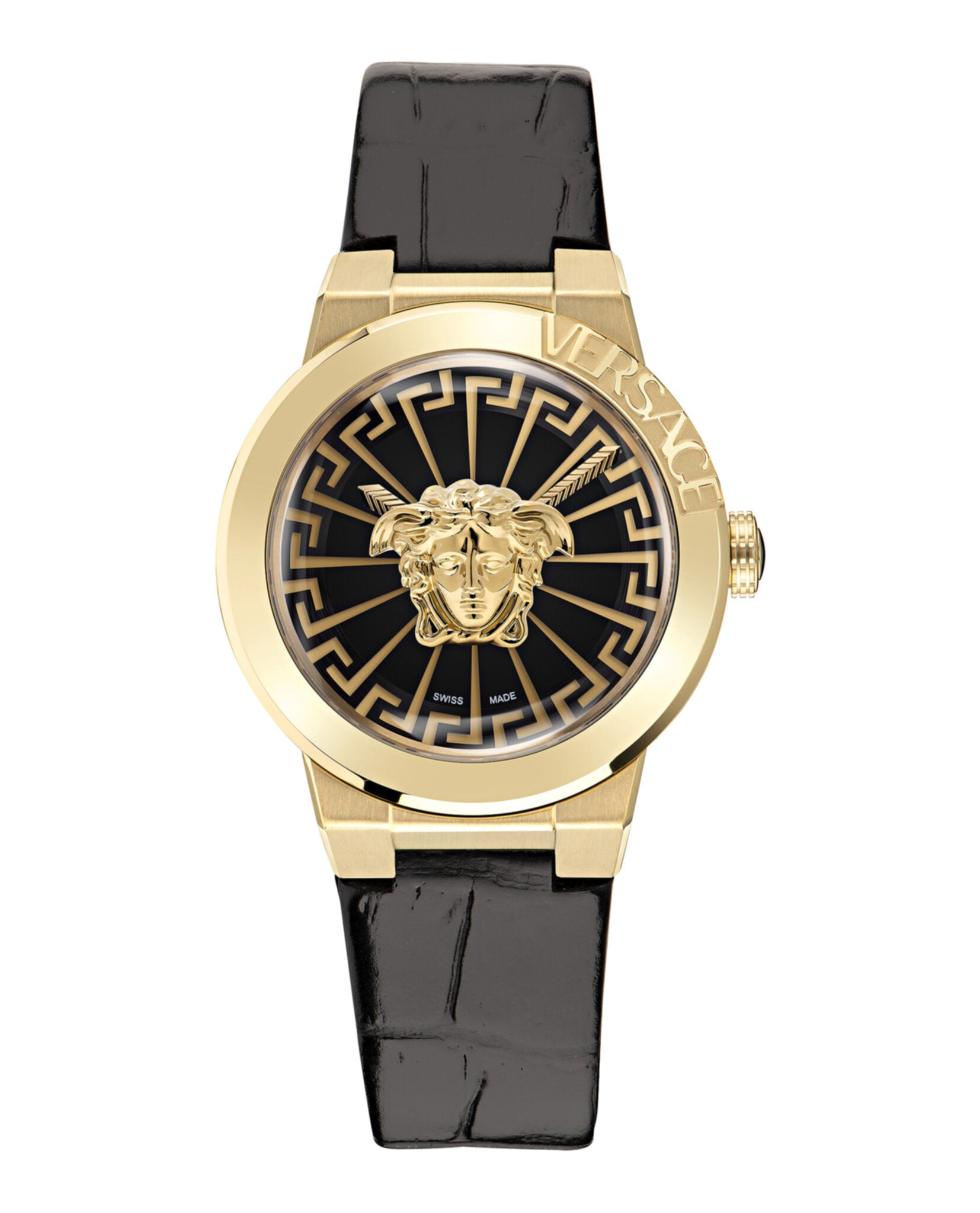 Часы Medusa Infinite из кожи Versace, цвет black/ip yellow gold/black
Часы Medusa Infinite из кожи Versace, цвет black/ip yellow gold/black
