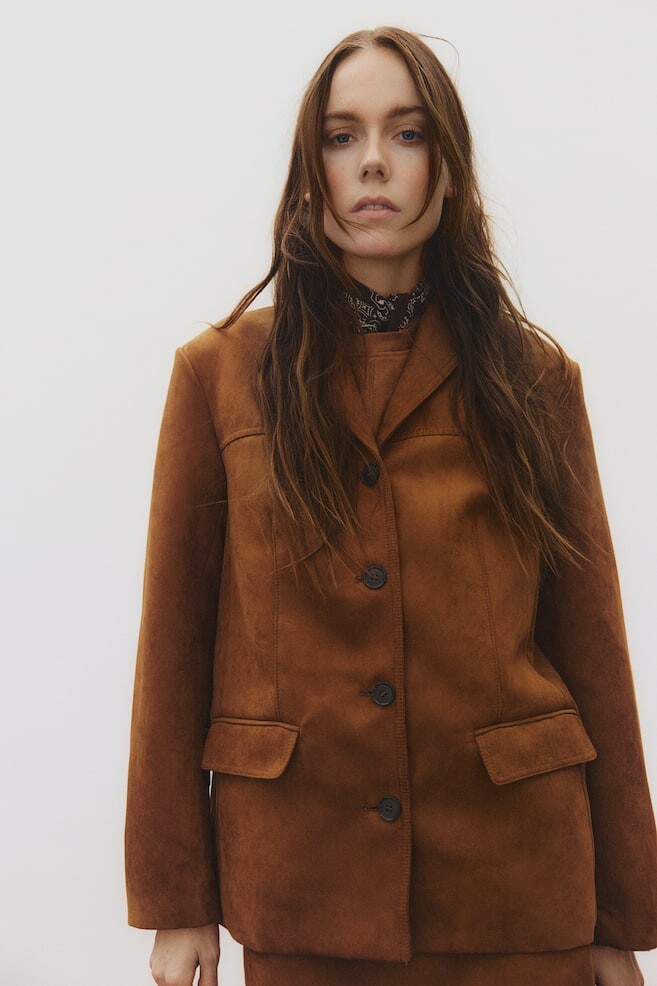 Однобортный блейзер H&M, бежевый
Однобортный блейзер H&M, бежевый