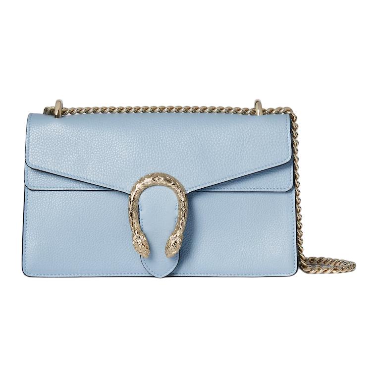 GUCCI Кожаная сумка через плечо Дионис средний размер женская светло голубая
GUCCI Кожаная сумка через плечо Дионис средний размер женская светло голубая