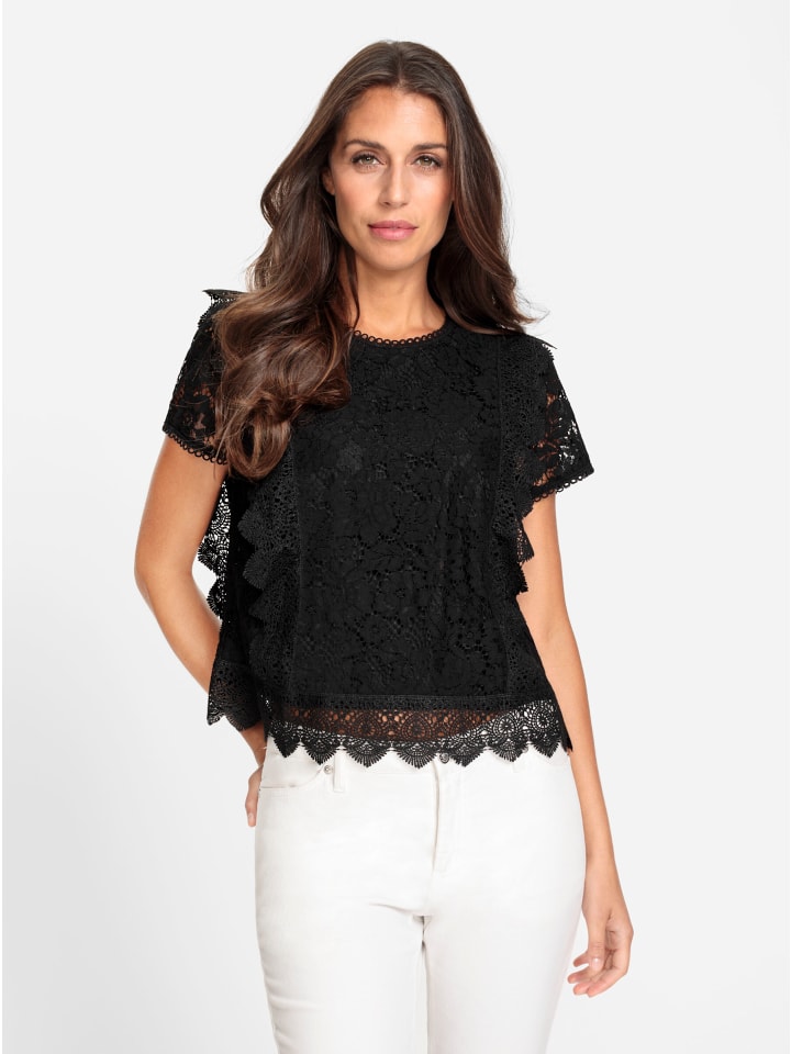 Хлопковая блузка черного цвета Heine
Хлопковая блузка черного цвета Heine