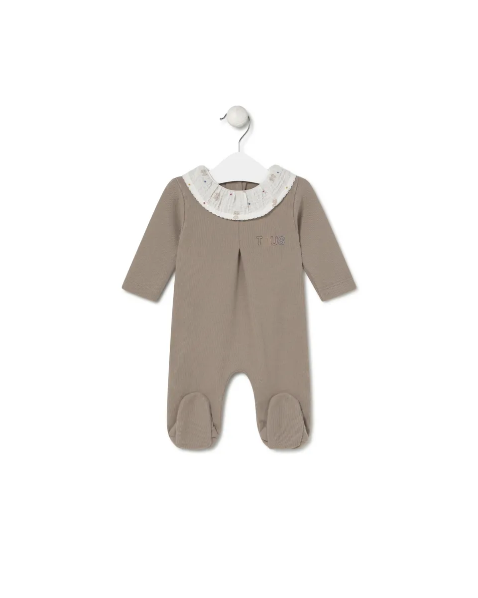 Комбинезон для младенца из вязкой ткани с воротником «беби» с принтом Tous, бежевый
Комбинезон для младенца из вязкой ткани с воротником «беби» с принтом Tous, бежевый