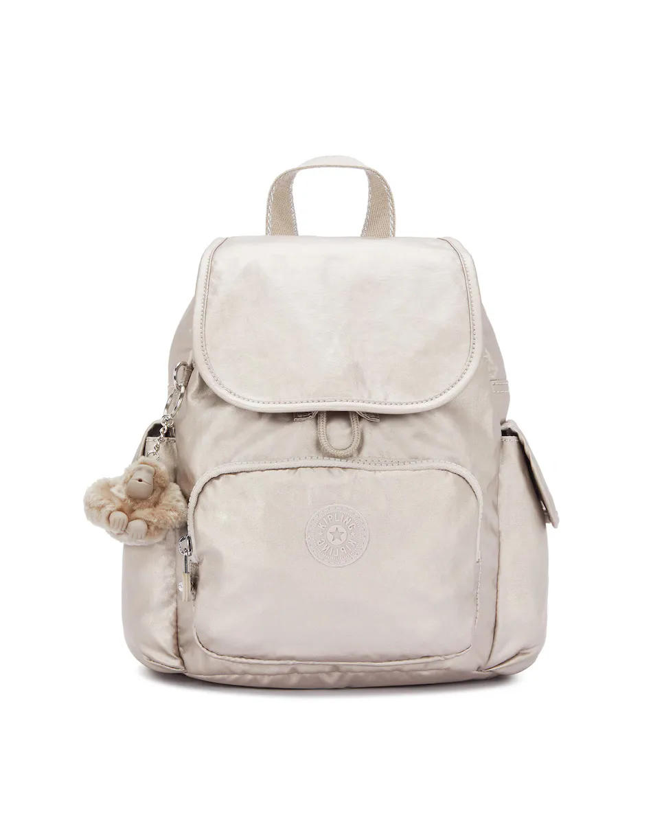 Женский рюкзак с магнитной застежкой в золоте Kipling, золотой 
Женский рюкзак с магнитной застежкой в золоте Kipling, золотой