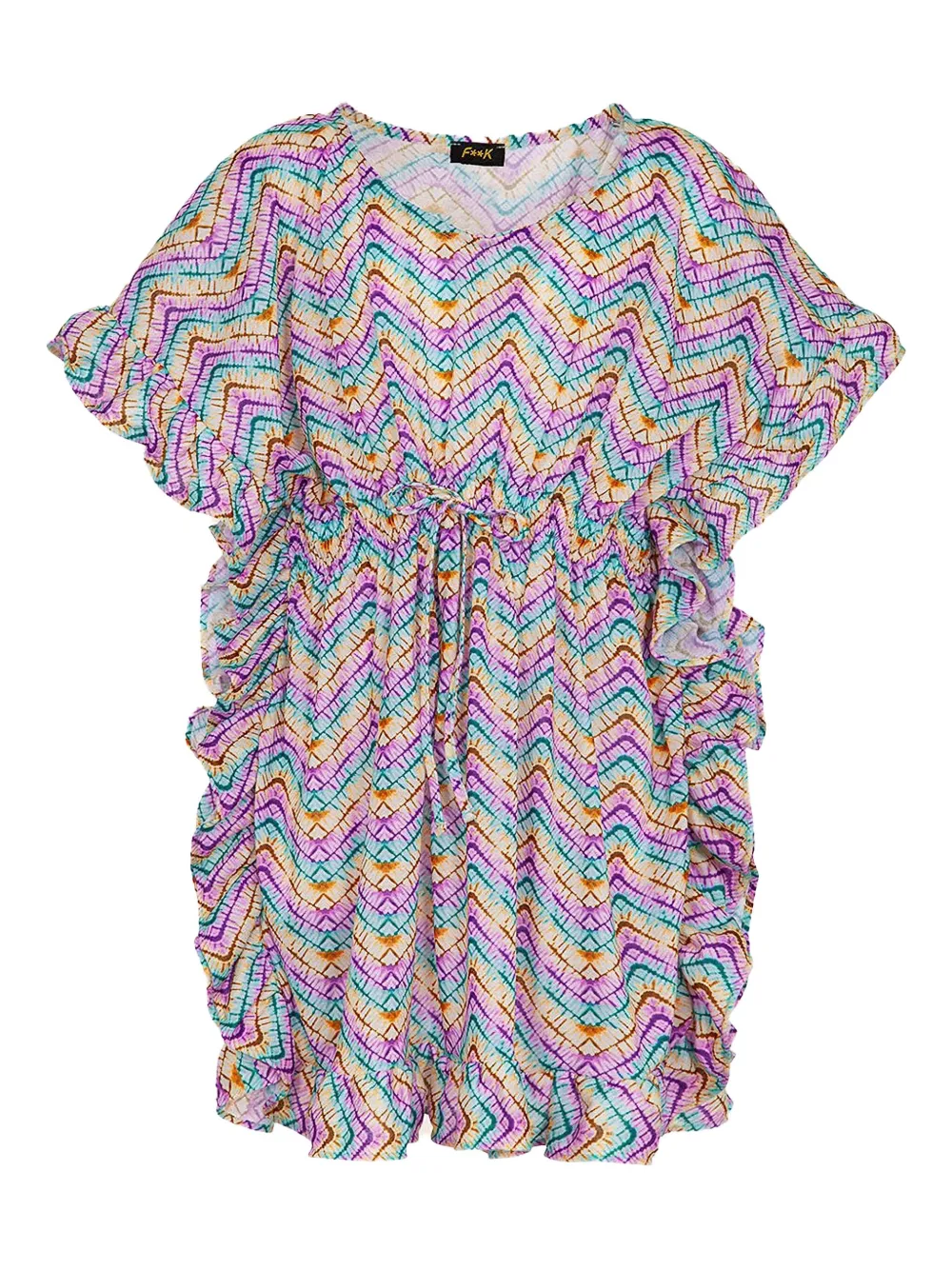 Кафтан с оборками и узором зигзаг F**K kids, фиолетовый
Кафтан с оборками и узором зигзаг F**K kids, фиолетовый