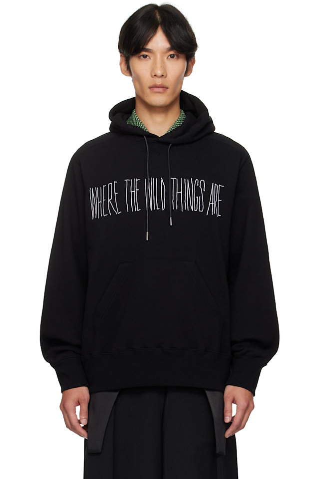 Хлопковый худи "Где обитают дикие твари" Sacai, черный
Хлопковый худи "Где обитают дикие твари" Sacai, черный