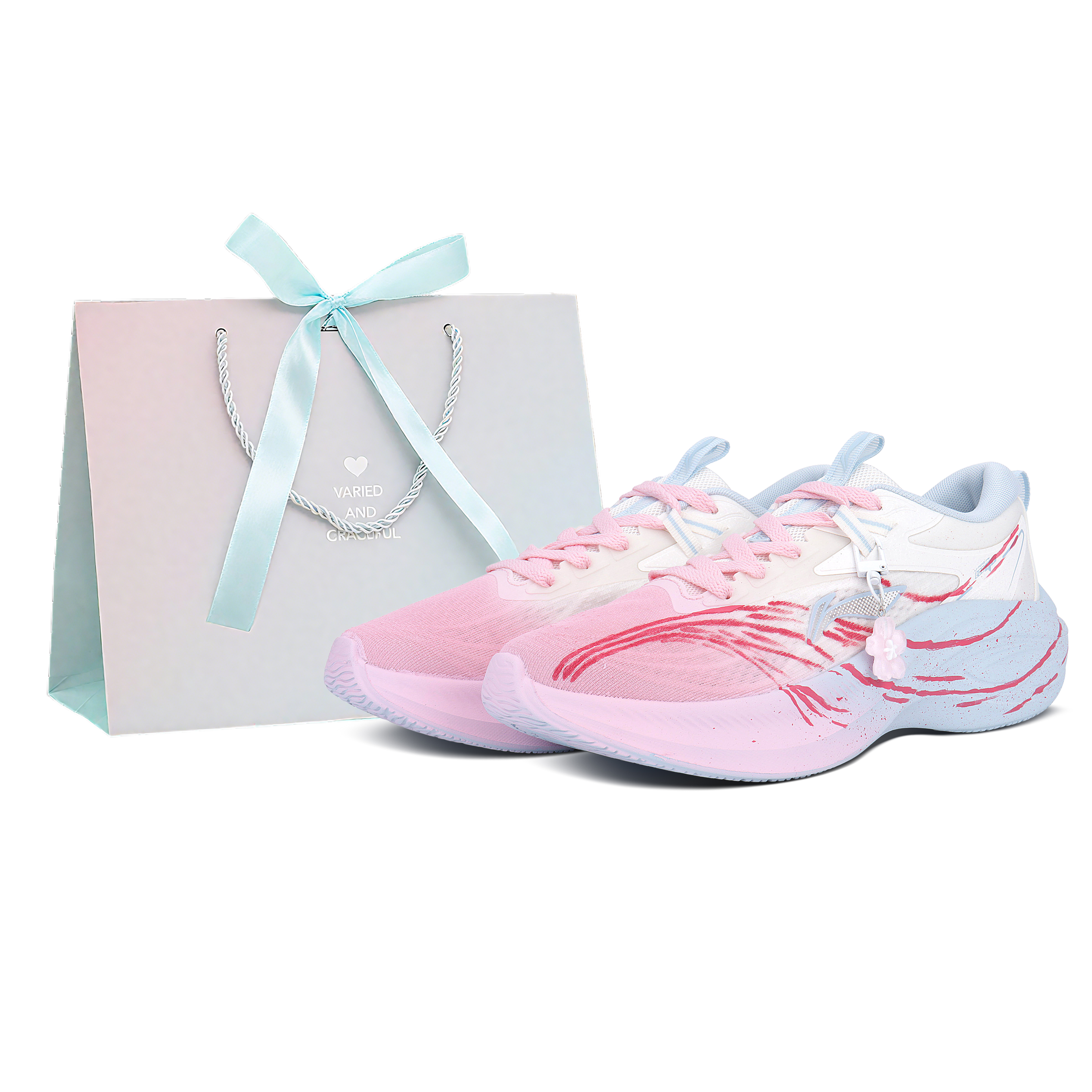 Ride Waves Height Increasing Rebound Slip Resistant Low top Casual Running Shoes Women's LINING, синий розовый
Ride Waves Height Increasing Rebound Slip Resistant Low top Casual Running Shoes Women's LINING, синий розовый