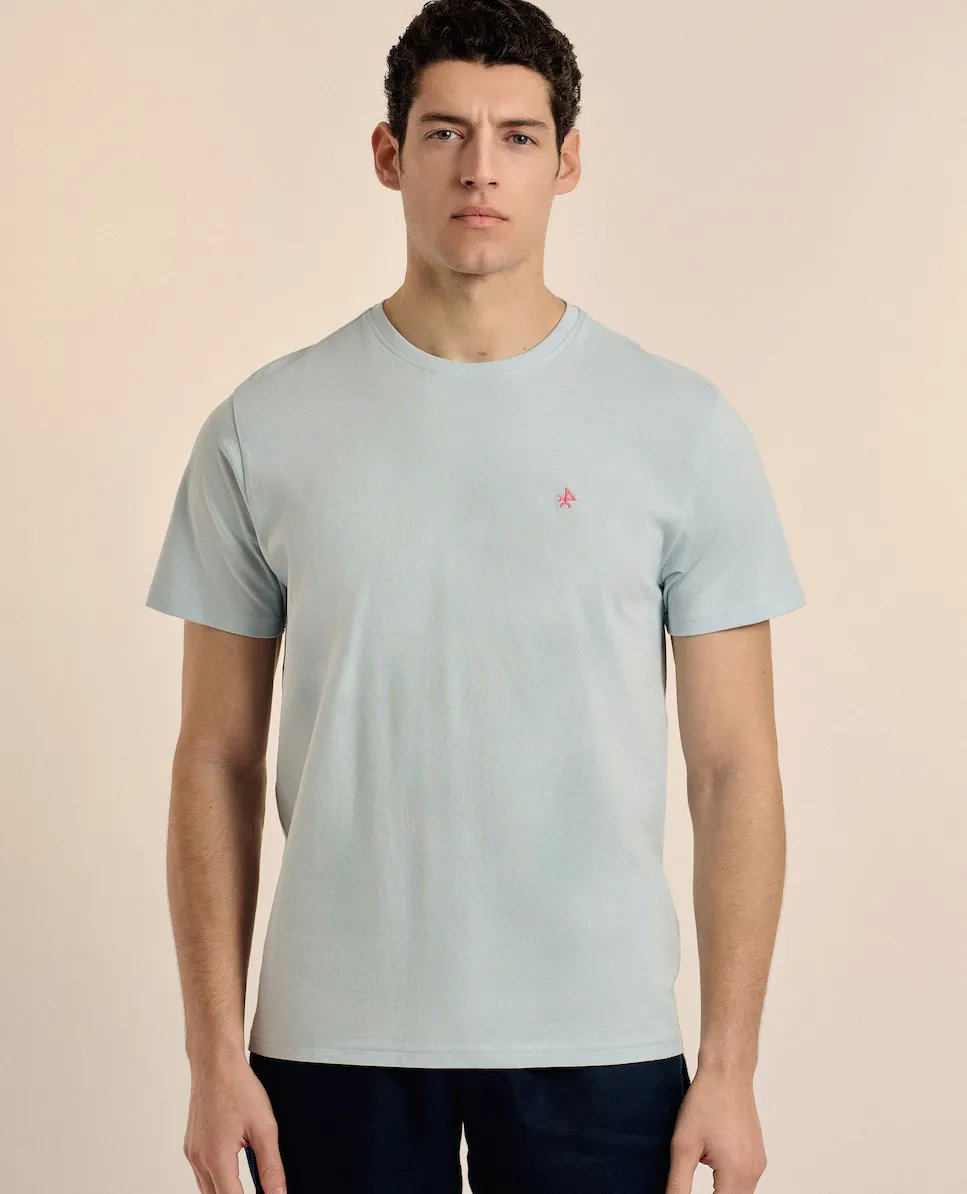 Классическая однотонная мужская футболка с коротким рукавом Valecuatro, светло-голубой
Классическая однотонная мужская футболка с коротким рукавом Valecuatro, светло-голубой