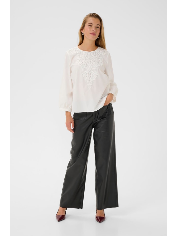 Kaffe Блузка с длинными рукавами KAava стандартного кроя мелового цвета
Kaffe Блузка с длинными рукавами KAava стандартного кроя мелового цвета