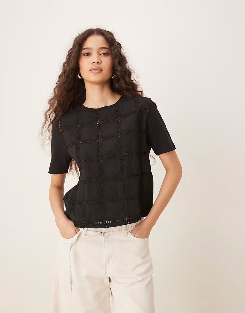 Футболка свободного кроя с узором «Манго» черного цвета
Футболка свободного кроя с узором «Манго» черного цвета