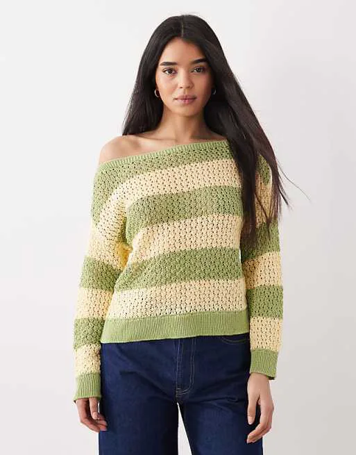 Трикотаж на одно плечо ASOS DESIGN в нежную зелено-желтую полоску
Трикотаж на одно плечо ASOS DESIGN в нежную зелено-желтую полоску