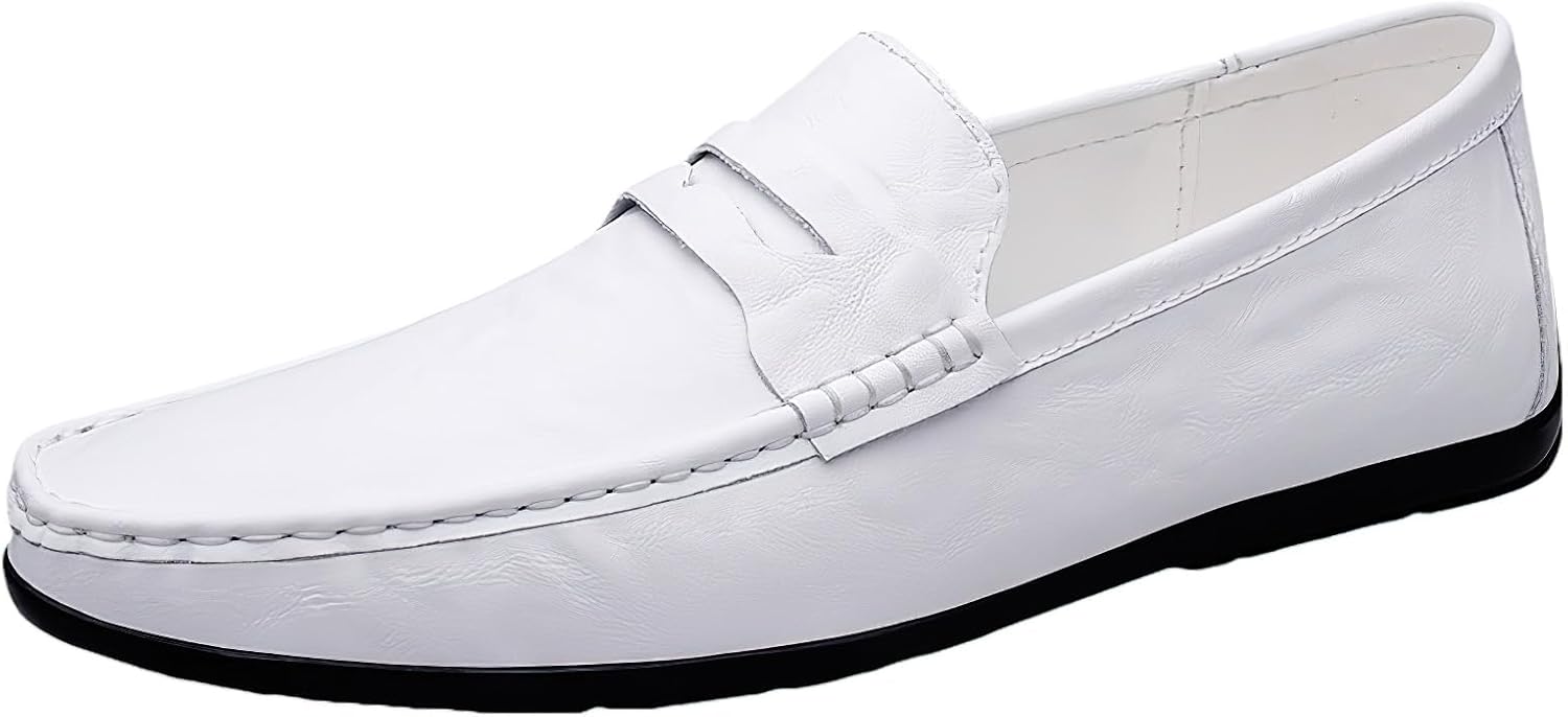 Мужские кожаные лоферы rismart, слипоны, повседневные тапочки, белый
Мужские кожаные лоферы rismart, слипоны, повседневные тапочки, белый