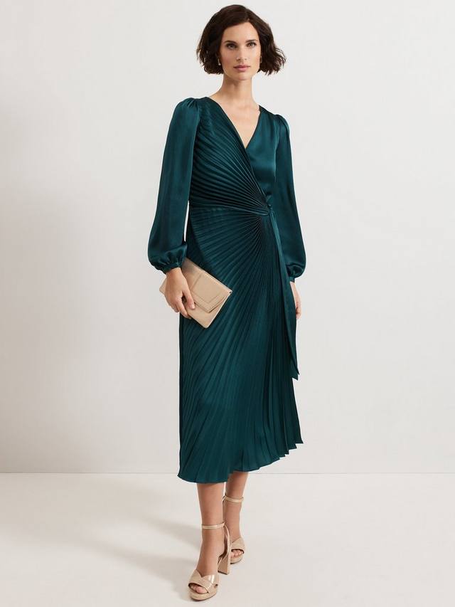 Атласное плиссированное платье миди с запахом gracie Phase Eight, темно-зеленый
Атласное плиссированное платье миди с запахом gracie Phase Eight, темно-зеленый