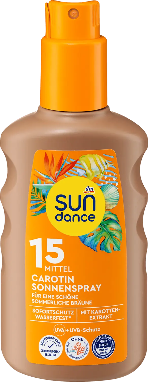 Солнцезащитный спрей SUNDANCE Sonnenspray Carotin LSF 15, 200 ml
Солнцезащитный спрей SUNDANCE Sonnenspray Carotin LSF 15, 200 ml