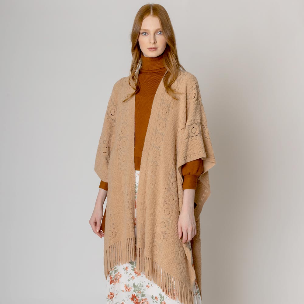 Сплошное кружевное пончо руана TRUEDAMES, бежевый
Сплошное кружевное пончо руана TRUEDAMES, бежевый