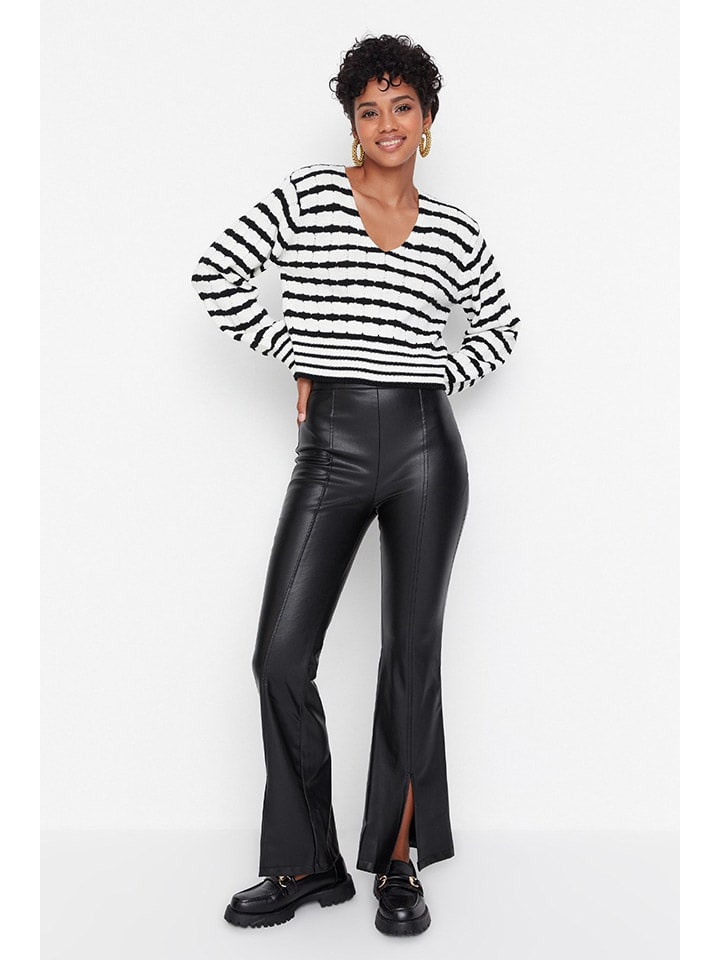 Тканевые брюки trendyol, черный 
Тканевые брюки trendyol, черный