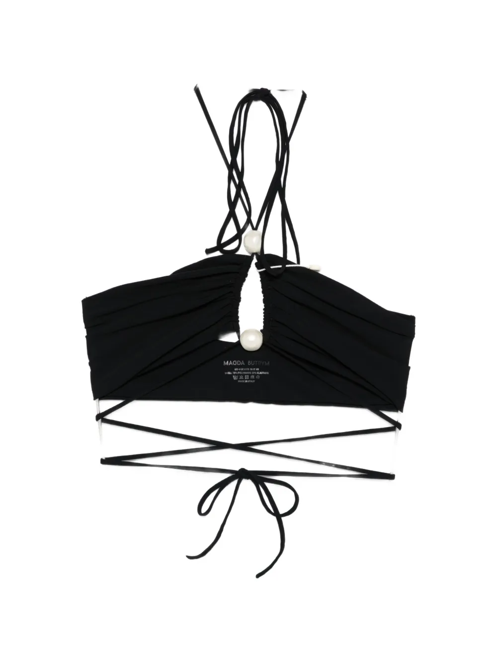 Пляжная одежда с завязкой и сборками Magda Butrym, черный
Пляжная одежда с завязкой и сборками Magda Butrym, черный