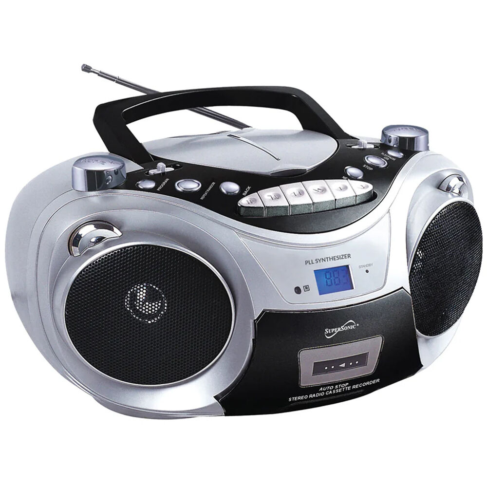 Supersonic SC-739BT Portable Bluetooth CD/Cassette SC-739BT SLV
Supersonic SC-739BT Portable Bluetooth CD/Cassette SC-739BT SLV