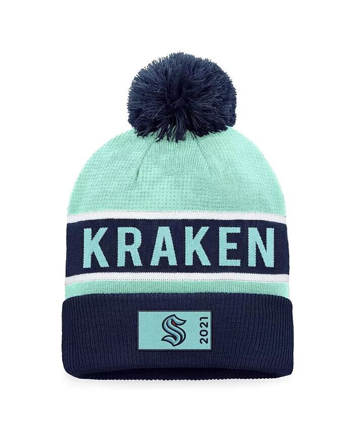 Мужская темно-синяя, светло-голубая шапка Seattle Kraken Authentic Pro Rink с манжетами и помпоном Fanatics
Мужская темно-синяя, светло-голубая шапка Seattle Kraken Authentic Pro Rink с манжетами и помпоном Fanatics