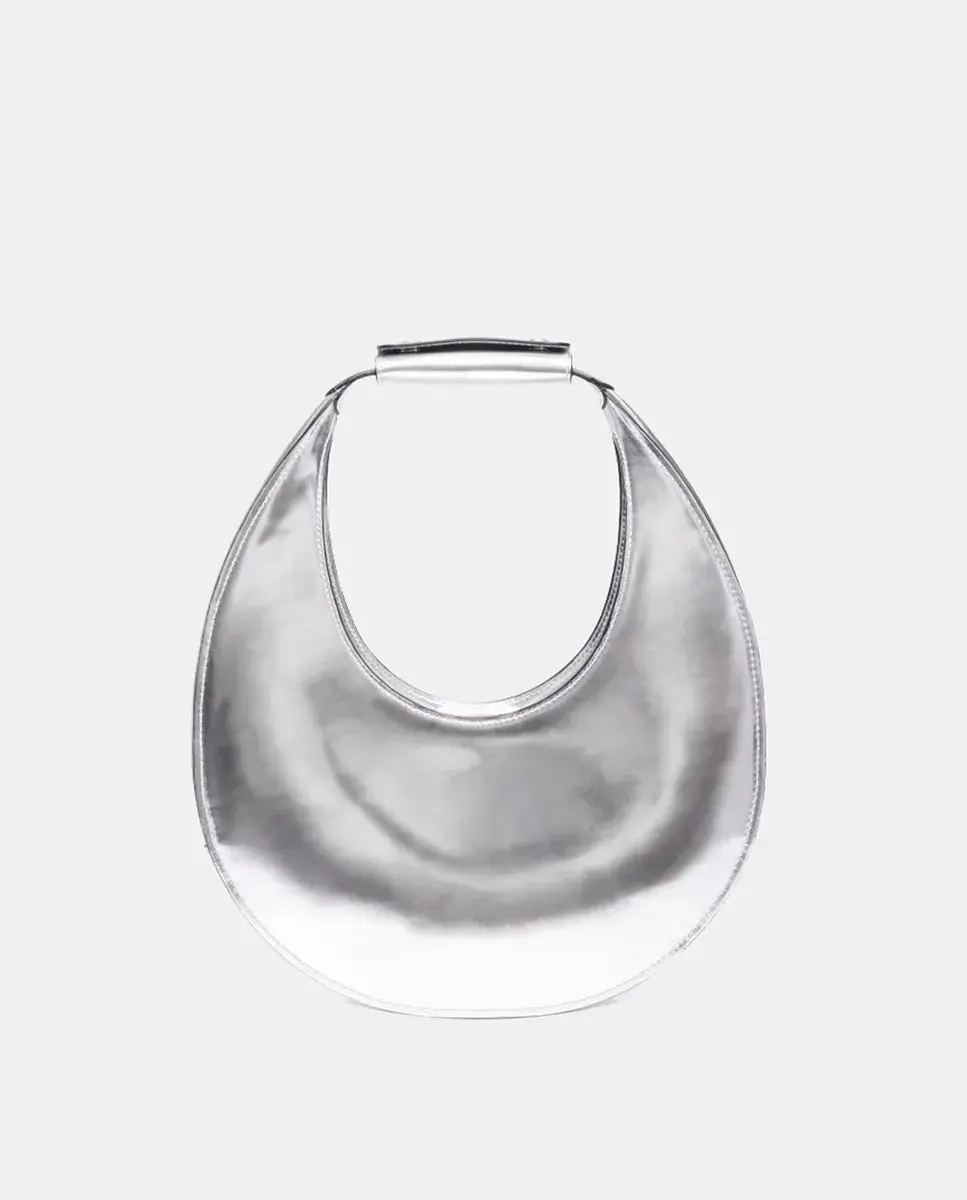 Маленькая серебряная мини-сумка Moon от Staud, серебряный
Маленькая серебряная мини-сумка Moon от Staud, серебряный