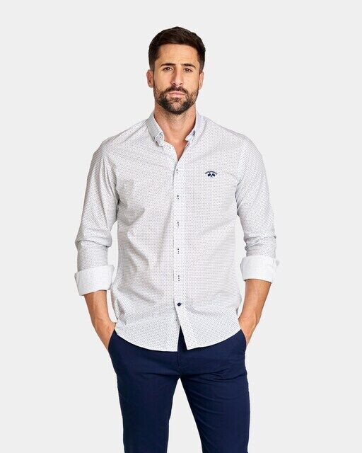 Облегающая мужская рубашка из поплина с фантазийным принтом Spagnolo, мультиколор
Облегающая мужская рубашка из поплина с фантазийным принтом Spagnolo, мультиколор