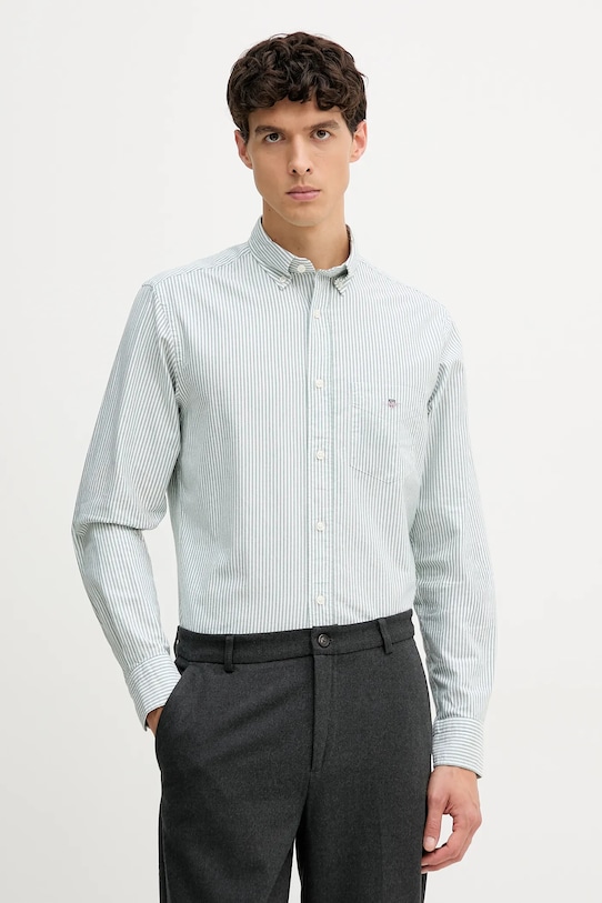 Хлопковая рубашка Gant, зеленый
Хлопковая рубашка Gant, зеленый