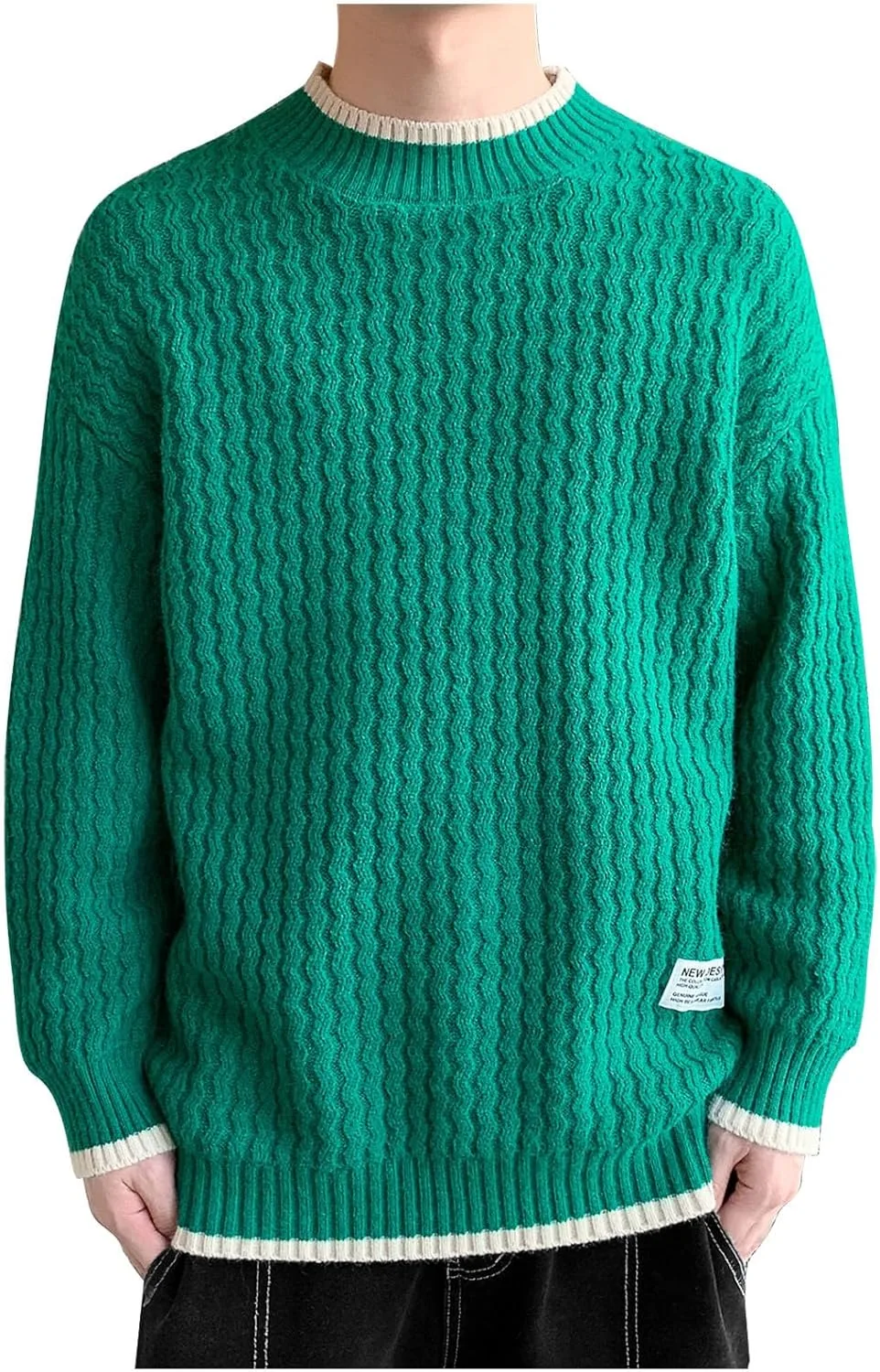 Мужской свитер с длинным рукавом и воротником-гольф
Мужской свитер с длинным рукавом и воротником-гольф