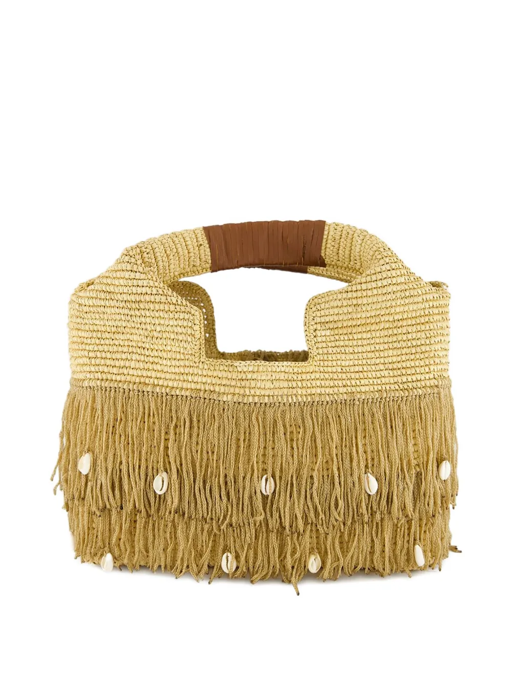Соломенная сумка с бахромой Sensi Studio, нейтральный 
Соломенная сумка с бахромой Sensi Studio, нейтральный