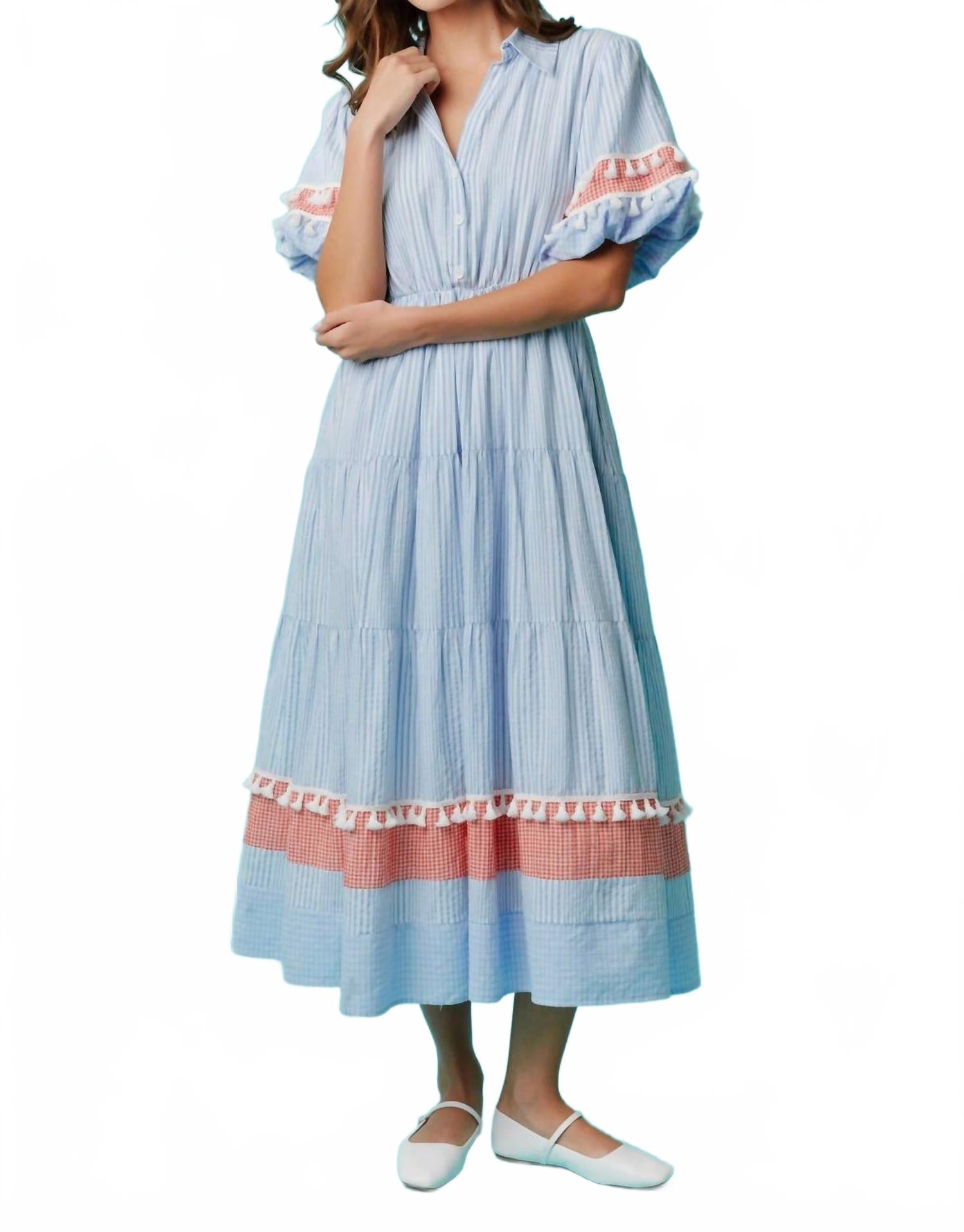 Преппи-платье миди в патриотическом синем цвете FANTASTIC FAWN
Преппи-платье миди в патриотическом синем цвете FANTASTIC FAWN