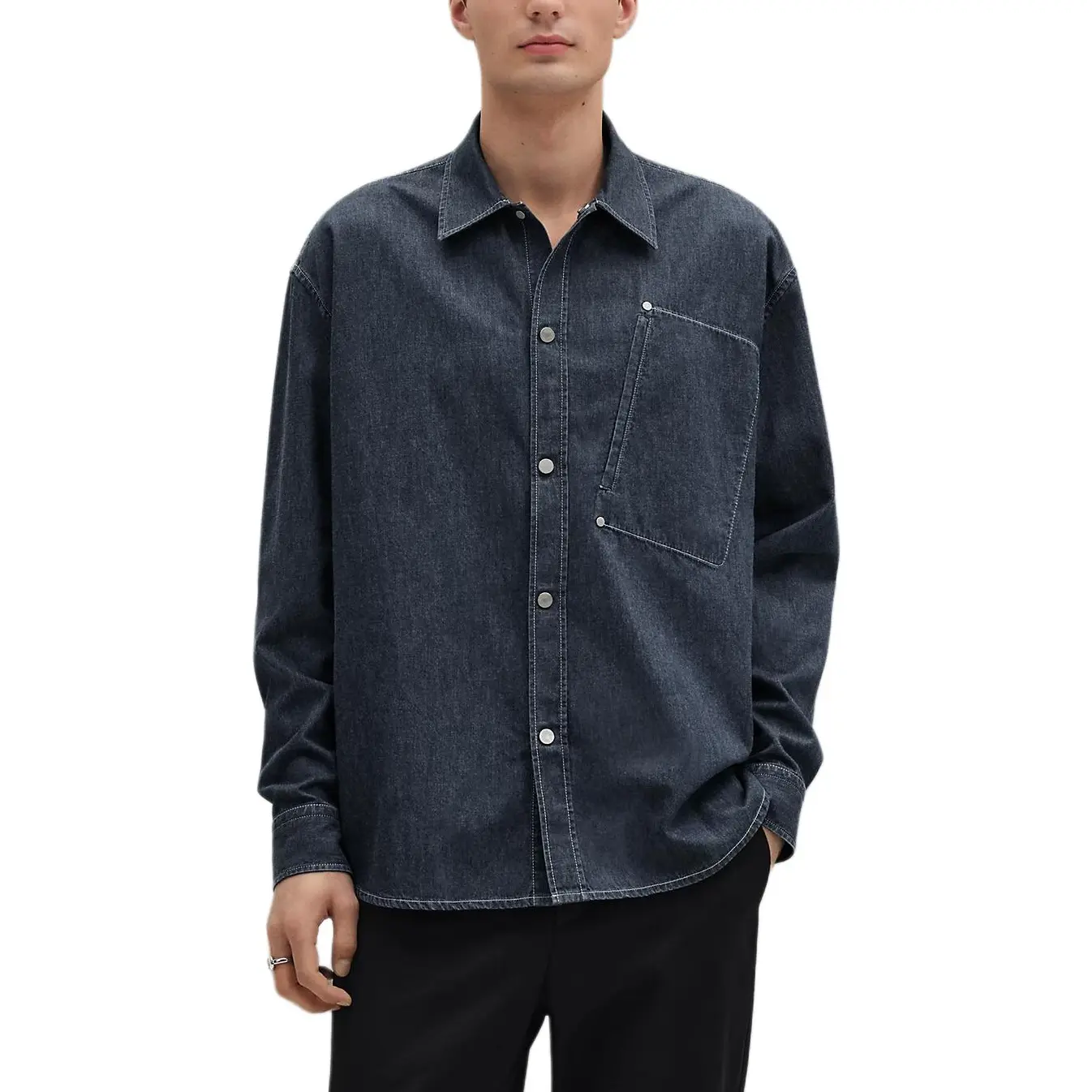 HERMES Мужская рубашка индиго
HERMES Мужская рубашка индиго