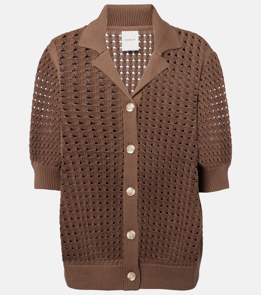 Элли рубашка из хлопка с открытой вязкой Varley, Chocolate Chip
Элли рубашка из хлопка с открытой вязкой Varley, Chocolate Chip