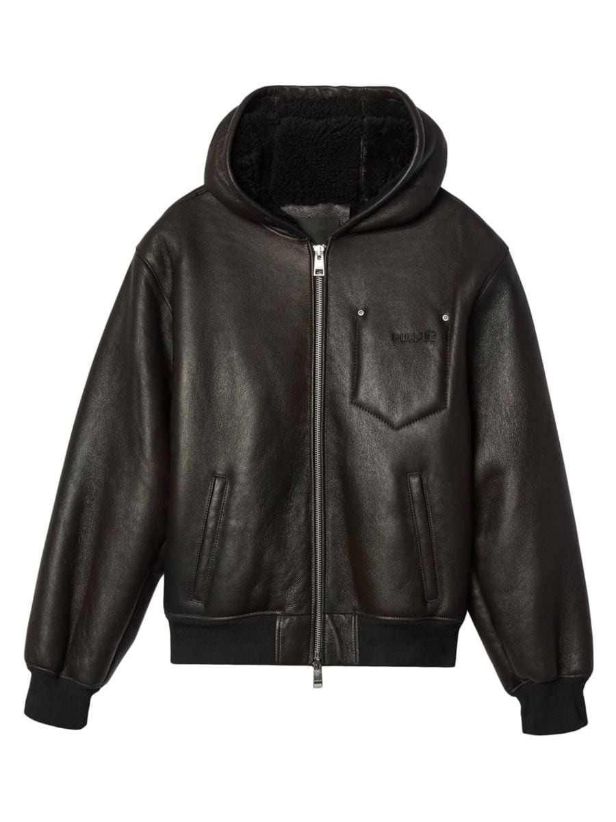 Кожаная толстовка с капюшоном на молнии Purple Brand, черный
Кожаная толстовка с капюшоном на молнии Purple Brand, черный
